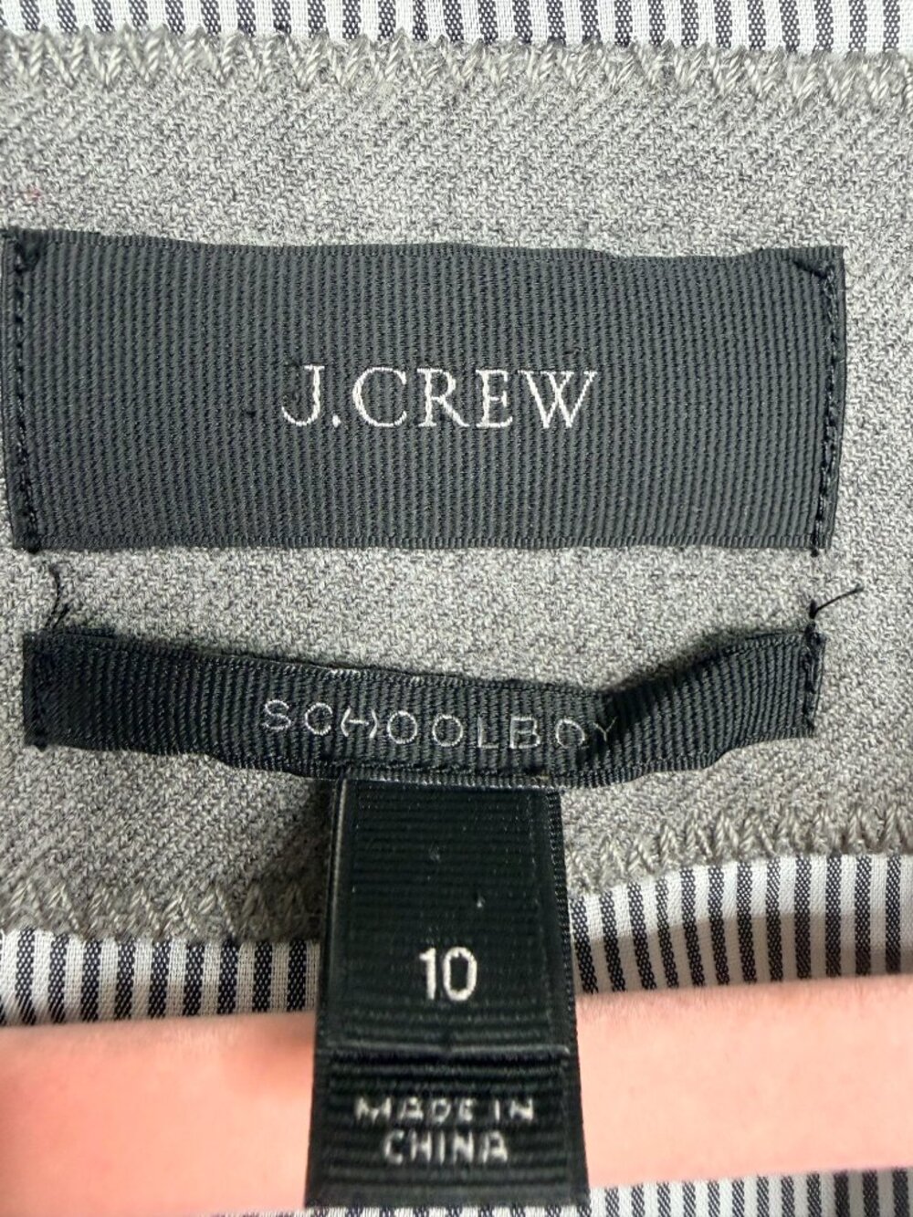 J. Crew Wool Blend Schoolboy Blazer Heather Grey 10 #A3055 - Picture 4 of 6